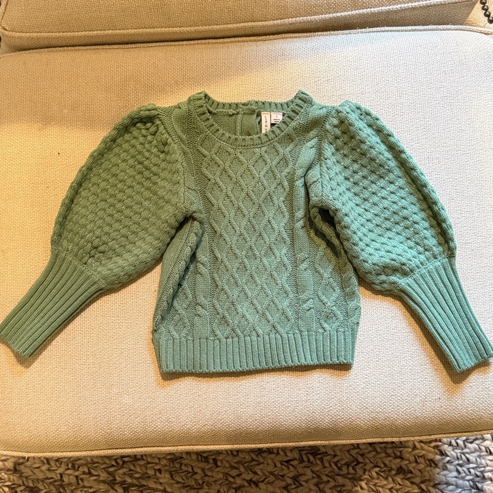 Green Cable Knit Sweater